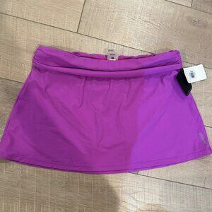 Reebok Womens Purple Swim Skirt With Built-In  Briefs Size M Nylon/Spandex NEW